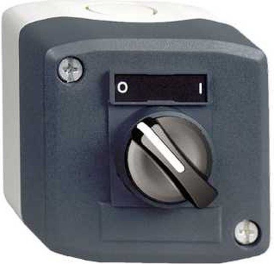 Schneider Electric XALD134 Drukknopkast met keuzeschakelaar - Zwart - 1NO - I/O - Harmony