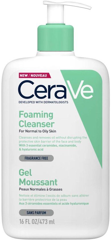CeraVe Foaming Cleanser - 473ml - For Normal to Oily Skin