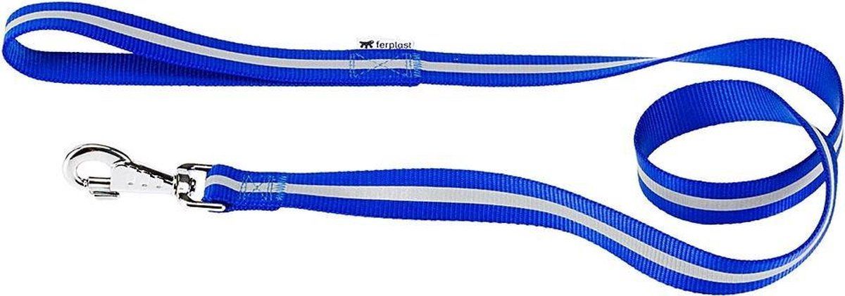 Ferplast Hondenlijn Club Reflex - 120 x 2,5 cm - Staal/nylon - Blauw