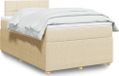 Maison Exclusive - Lit boxspring avec matelas, couleur crème, 120x190 cm, rembourré