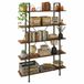Merkloos Boekenkast Industrieel Bruin Zwart Staal Spaanplaat 105x177,5x33,5 cm