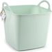 Plasticforte bac/seau/panier à linge - flexible - vert clair - 43 litres - carré - plastique - 40 x 40 x 44 cm