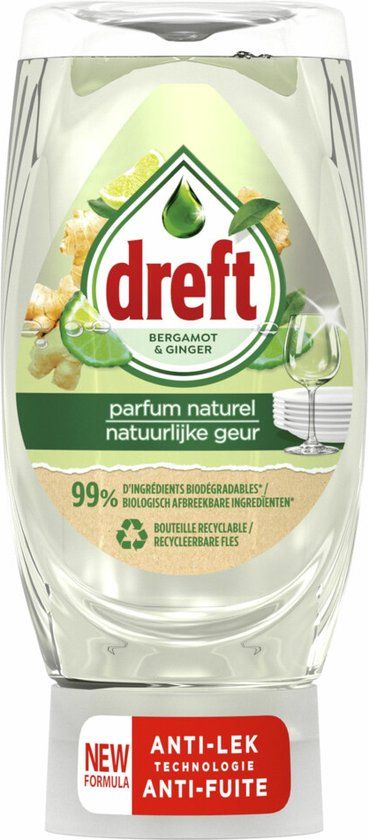 Dreft Naturals Afwasmiddel Bergamot & Ginger 370 ml