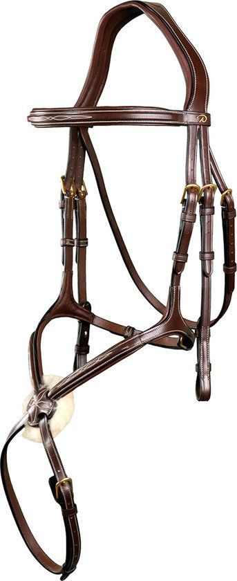 Dy on Fig 8 Noseband Bridle - Brown - Full