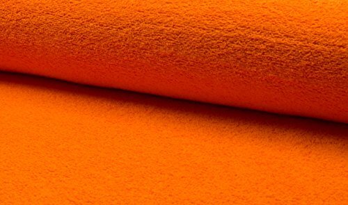 CRS Fur Fabrics Dubbelzijdig katoen TERRY TOWELLING stof materiaal - ORANGE