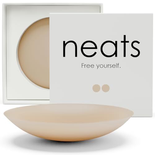 NEATS Nipple Covers Tepelcovers Voor Vrouwen Herbruikbare Hypoallergene Zelfklevende Silicone Pasties (Caramel, 10cm)