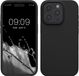 kwmobile Housse pour iPhone 15 Pro Max - Étui fin en TPU avec finition douce - Noir mat