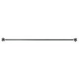 Douceur d'Intérieur bloemengordijnroede, uittrekbaar, 10 mm, grijs, 60 < 80 cm