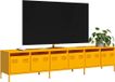 Maison Exclusive - Meuble TV jaune moutarde 202x39x43,5 cm acier laminé à froid