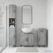 Maison Exclusive Ensemble de meubles de salle de bain exclusif - Système de 3 pièces, finition Sonoma gris