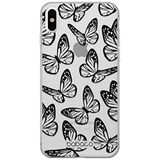ERT GROUP mobiel telefoonhoesje voor Iphone X/XS origineel en officieel erkend Babaco patroon Butterflies 002 aangepast aan de vorm van de mobiele telefoon, gedeeltelijk bedrukt
