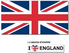 - Engelse vlag met 2 gratis Engeland stickers