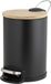 douceur MOBELLE Afvalemmer met stille sluiting, bamboe, 3 l, zwart