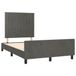 Maison Exclusive - Cadre de lit sans matelas, gris foncé, 120x190 cm, velours