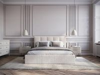 Vente-unique Lit avec rangement tissu taupe 160 x 200 cm