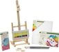 Nassau Fine Art Complete Acrylverf set met Houten Tafelezel | 12 X 12 ML acrylverf tubes | Schildersdoek 24 X 30 CM | 2 Filament penselen | Afscheurpalet, 15 vellen - Schilderen voor volwassenen