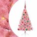 vidaXL - Kunststof - Voorverlichte - Kerstboom - Roze - 120 - cm - PVC