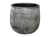 HS Potterie Bloempot Zwart Miami D39 x H36