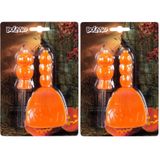 Boland Set de 2x pièces boland kit de sculpture de citrouille - 2 pièces - avec pochoirs - halloween - évider les citrouilles