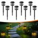 OEM Zonne-energie tuinvakantverlichting, 8 stuks, warm wit licht, IP65, met automatische bediening