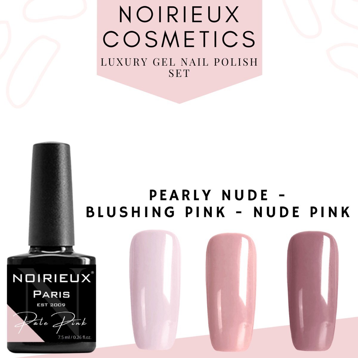 NOIRIEUX® Premium Gellak - Nude set