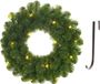 Mica Decorations Couronne de Noël verte éclairée 60 cm avec 30 LED
