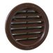 La Ventilazione T10M ventilatierooster van kunststof, rond, bruin, voor inbouw, diameter 120 mm