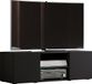 Vcm Bloc en bois meuble TV bas meuble TV table console table TV Lowina Noir
