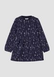 s.Oliver Robe enfant bleu marine à fleurs manches longues coupe évasée