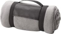 Merkloos / Sans marque Makito Western Europe Strand/picknick kleed grijs met afneembaar handvat 160 x 130 cm