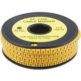 Rs Pro - Cable Marker, Cable Diameter 3.6-7.4mm, Text: X, Black on Yellow (Price per reel of 500)