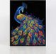 DIAMOND DOTZ 2594357 Ensemble original de peinture diamant 5D, paon néon, avec couleurs néon et velours, bricolage, images pour adultes et enfants à partir de 12 ans, intermédiaire