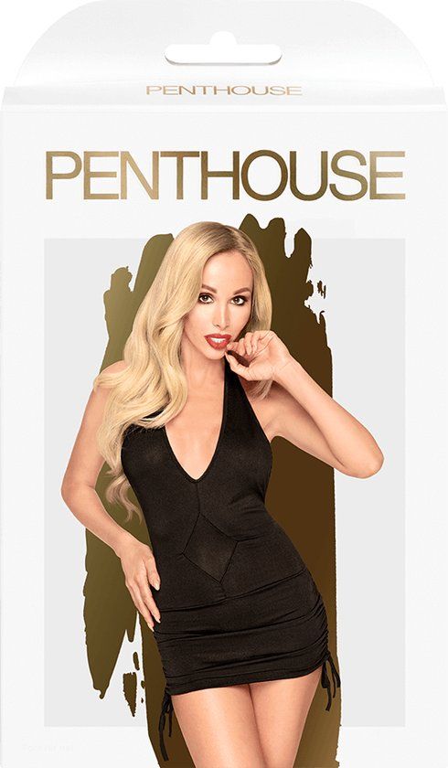 Penthouse Lingerie Earth Shaker - Erotische Jurk - Maat L/XL - Zwart