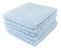 Everplush Diamond Jacquard Washandje 6 Stuk in Aquamarijn