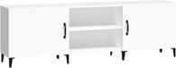 vidaXL Meuble TV - 150x30x50 cm - bois traité - Blanc