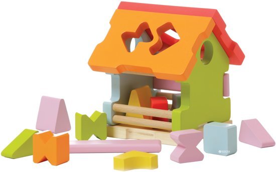 cubika Houten vormenstoof - Sorteer Huis - insteekspel