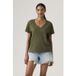 Levi's Favorite Cotton V-neck Tee Dames Groen