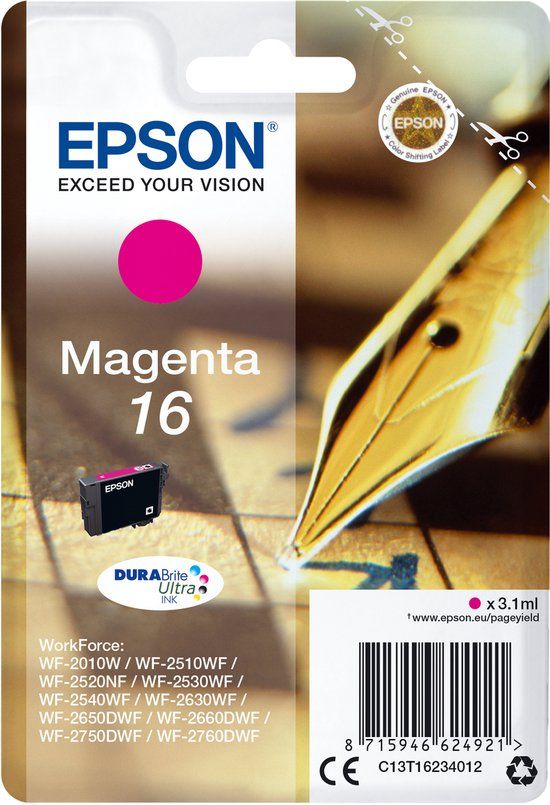 Epson 16 Magenta Ink Cartridge - Original