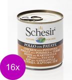 Schesir Hond Blik Gelei 285 g - Hondenvoer - 16 x Kip&Aardappel