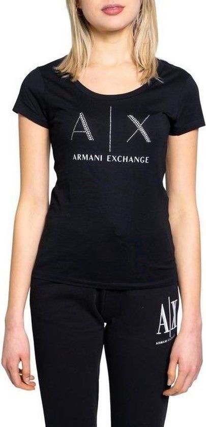 Armani Exchange Dames T-shirt - Zwart - Maat L