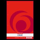 Herlitz schrijfblokken - A4 - ruit 5 mm - 100 vel - rood - 5 stuks