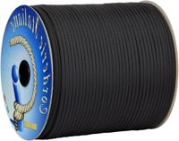 Merkloos 550 Type III Basic zwart 4 mm - 50 m kern 7 strengen 100% Made in Italy - Paracord rope survival outdoor craft