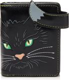 Shagwear Portemonnee - Compact Beugelportemonnee - Dames - Kunstleer - Fluffy Cat (0553sm)