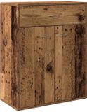 vidaXL Dressoir 60x30x75 cm bewerkt hout oud houtkleurig