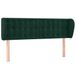 VidaXL Hoofdbord met randen 163x23x118/128 cm fluweel donkergroen