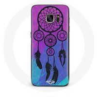 Maniacase Case voor Samsung Galaxy S6 edge Dream Catcher Zwart Blauw en Paars Achtergrond