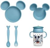 Disney SILHOUET Disney Mickey Serviesset voor kinderen – bord met vakken – kom – lepel – vork en leerbeker 360° – grappig en praktisch design voor babymaaltijden – Blauw – Kunststof – Vaatwasser veilig – Magnetronbestendig – Ovenbestendig – Vriezerbestendig – 4 stuk(s)