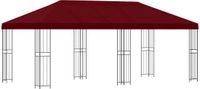 vidaXL Tuinpaviljoen 6 x 3 m Bordeauxrood Polyester en Staal 190 gsm