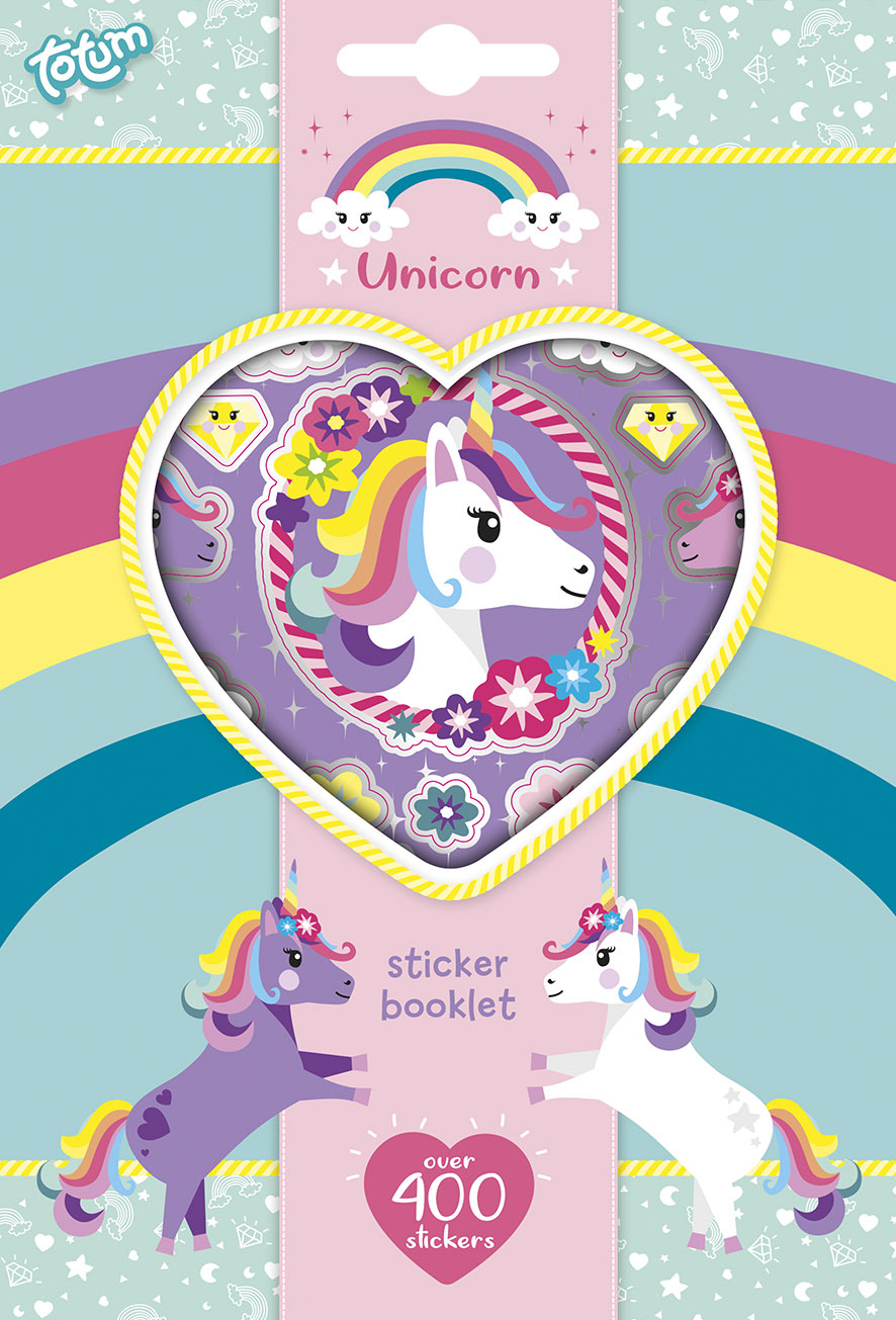 Totum Unicorn Sticker Book 4 Sheet