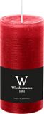 Wiedemann Bougie cylindrique/bougie pilier - bougie rustique - rouge - 6 x 12 cm - 42 heures de combustion